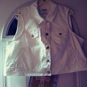 Old Navy white denim vest
